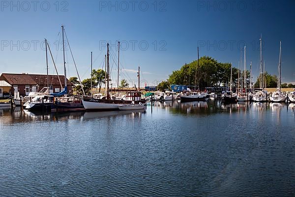 Port of Orth with sailingboats Fehmarn Island, Baltic Sea