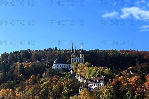 The Kaeppele above Wuerzburg. Lower Franconia, Franconia