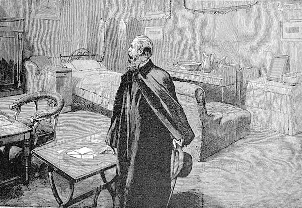 Emperor Frederick takes leave of the Villa Zirio in San Remo, 10 March 1888
