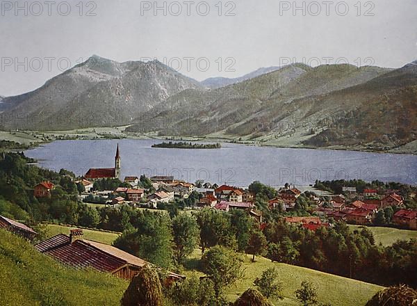 Historical photo around 1880 of Schliersee, Bavaria