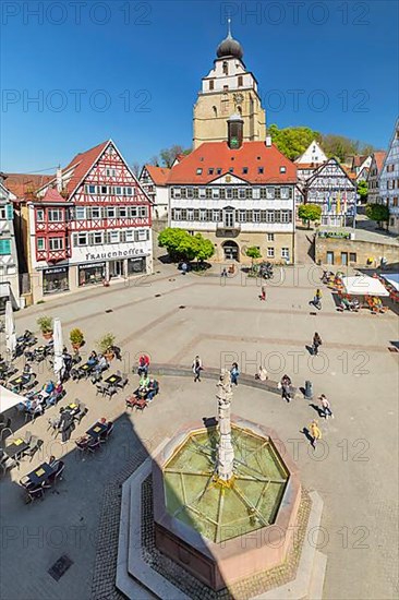 Collegiate Church and Town Hall on the Market Square, Herrenberg
