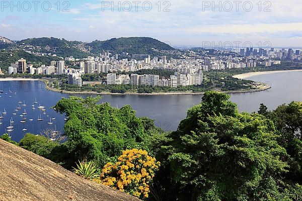 View of Rio de Janeiro from Sugar Loaf Mountain, here of the Flamengo