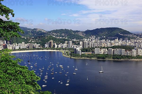 View of Rio de Janeiro from Sugar Loaf Mountain, here of the Flamengo