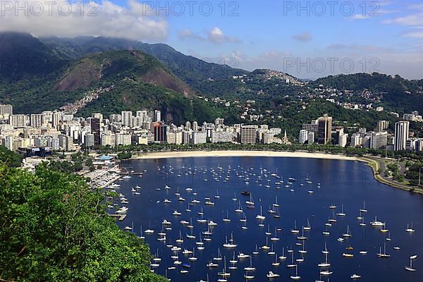 View of Rio de Janeiro from Sugar Loaf Mountain, here of the Flamengo