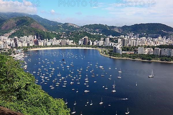 View of Rio de Janeiro from Sugar Loaf Mountain, here of the Flamengo