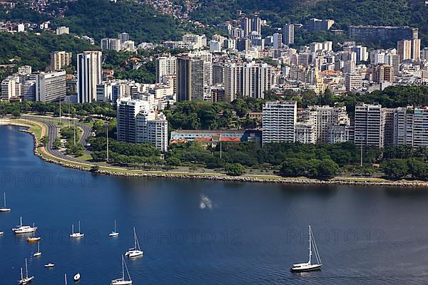 View of Rio de Janeiro from Sugar Loaf Mountain, here of the Flamengo