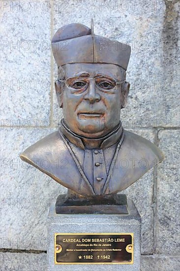 Bust of Cardinal Dom Sebastiao Leme, at Cristo Redentor