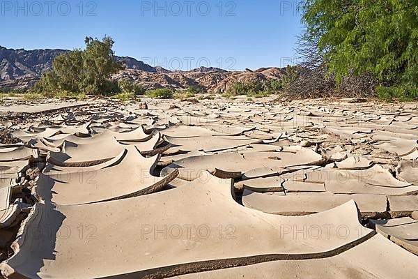 Parched ground, dry riverbed