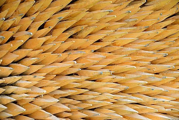 Stacked fence posts with sharpened ends, Bavaria