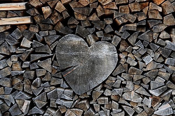 Stack of firewood, Heart