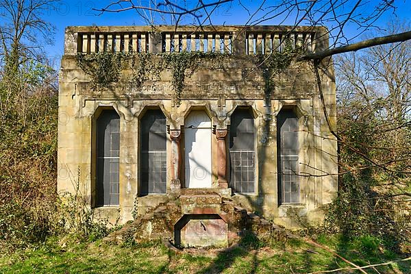 Old water supply building of psychiatric asylum center Wiesloch in Germany.,