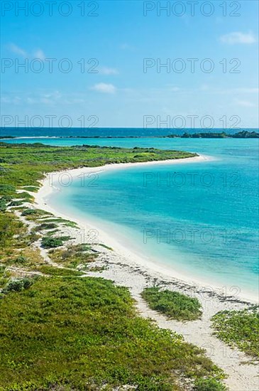 White sand beach in turquoise waters, Fort Jefferson