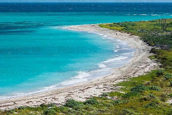 White sand beach in turquoise waters, Fort Jefferson