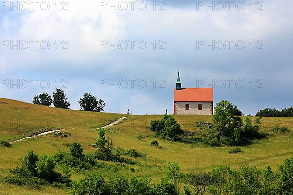 Walburgis Chapel at Walberla in Franconian Switzerland. Franconian Alb, Franconia