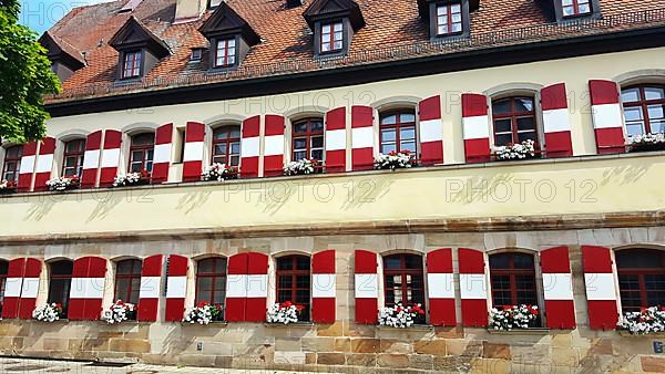 Historic Old Town Hall in Lauf an der Pegnitz. Nuernberger Land, Middle Franconia