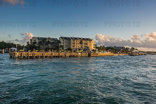 The seafront of Key West at sunset, Florida