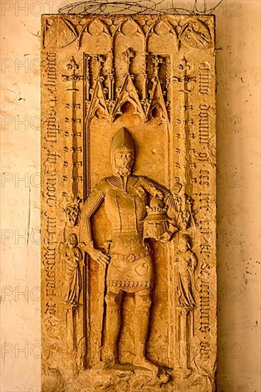 Grave slab with relief, tomb of Johann von Falkenstein