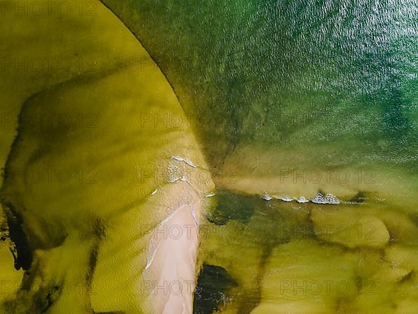 Aerial of the Unesco world heritage site biosphere reserve Sian Ka'an Biosphere Reserve, Quintana Roo