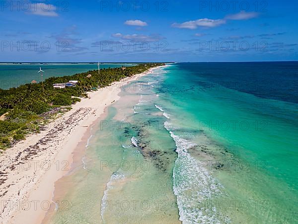 Aerial of the Unesco world heritage site biosphere reserve Sian Ka'an Biosphere Reserve, Quintana Roo