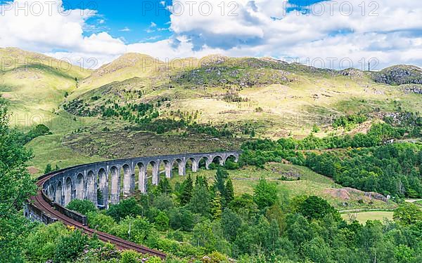 Glenfinnan Viaduct, West Highland Line in Glenfinnan