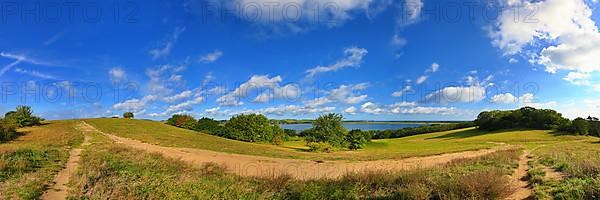 Beach of Klein Zicker dreamlike landscape on the Baltic Sea island of Ruegen. Moenchgut, Mecklenburg-Western Pomerania