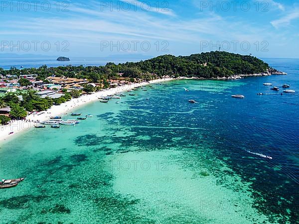 Aerial of Pattaya beach, Koh Lipe