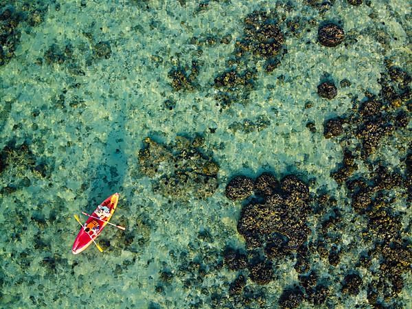 Kayaking through the clear waters, Koh Lipe