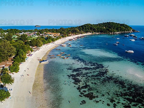 Aerial of Pattaya beach, Koh Lipe