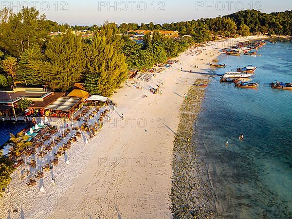 Aerial of Pattaya beach, Koh Lipe