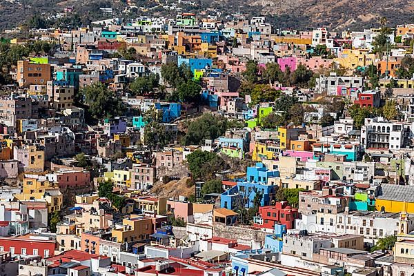 Overlook over the Unesco site Guanajuato, Mexico