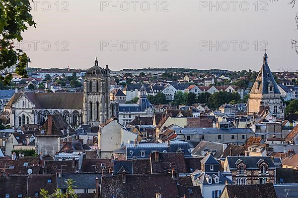 View from the Chapelle royale de Dreux, also Chapelle Royale Saint-Louis on the city centre of Dreux