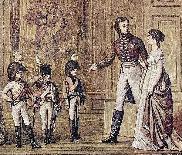 On Christmas Eve in 1803, Frederick William III presented the Crown Prince in the uniform of the Garde du Corps