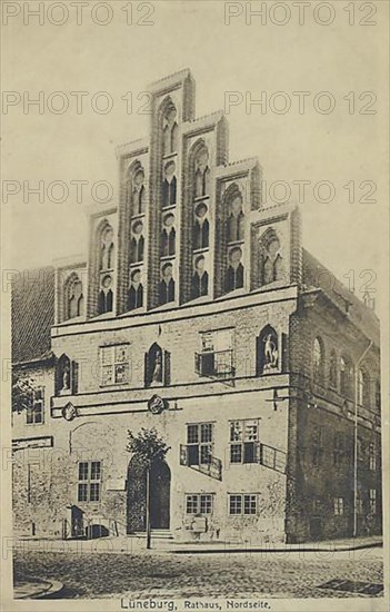 North side of the town hall in Lueneburg, Lower Saxony