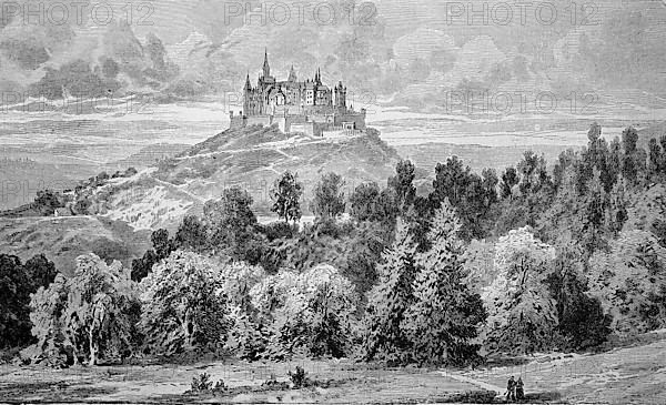 Hohenzollern Castle in 1880, Baden-Wuerttemberg