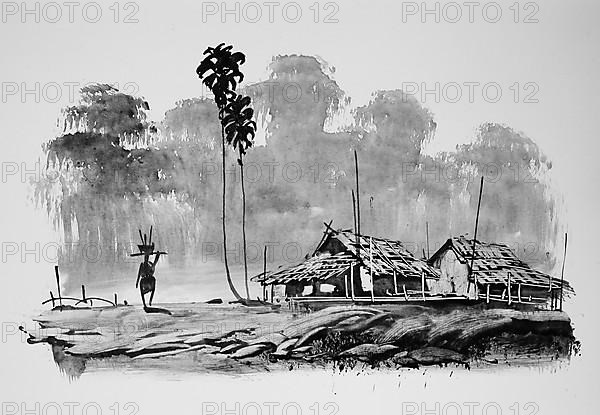 Fisherman returning with his catch, Cottage