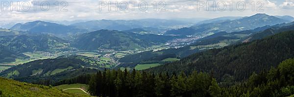 View from the Mugel into the Muerztal, near Leoben