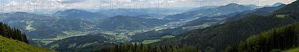 View from the Mugel into the Muerztal, near Leoben