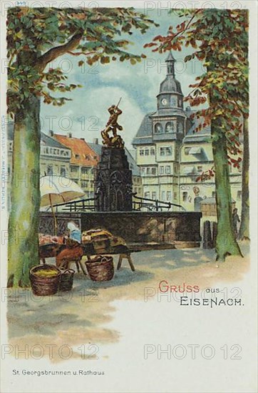 St. George's Fountain in Eisenach, Thuringia