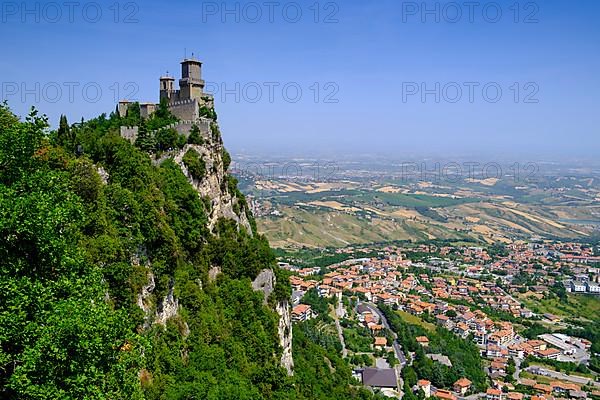 Torre Guaita or Rocca Guaita, old watchtower on Monte Titano mountain