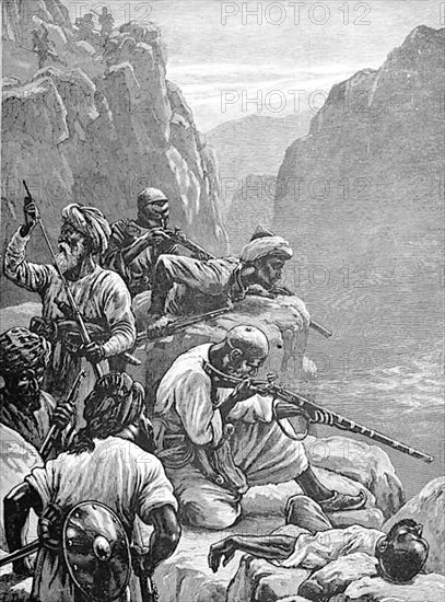 Der Krieg in Afganistan, Mountain People Attack a Fourage Train