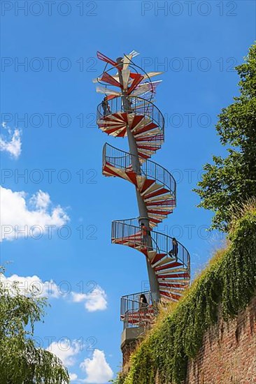 Berblinger Tower at the Adlerbastei, observation tower in honour of Albrecht Ludwig Berblinger