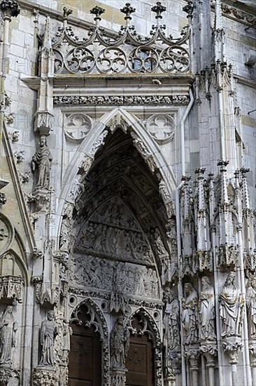 Entrance portal of Regensburg Cathedral, St. Peter's Cathedral