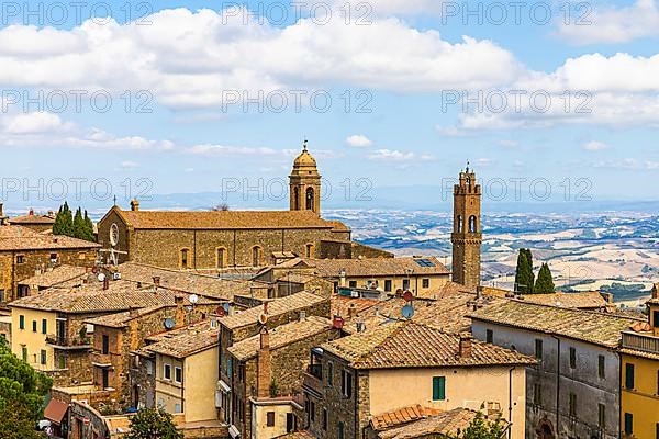 View of Montalcino, in the back the church of San Francesco