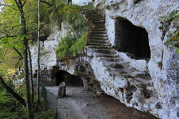 Cave dwellings of La Roque Saint-Christophe, Valley of the Vezere between Les Eyzies-de-Tayac-Sireuil and Montignac