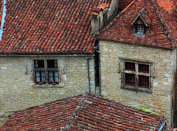 In the old town of Saint-Cirq-Lapopie, Lot department