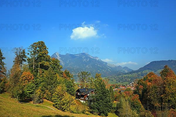 Spa park in the town area of Sonthofen. Sonthofen, Upper Allgaeu