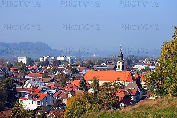 Parish church of St. Michael in the town of Sonthofen. Sonthofen, Upper Allgaeu