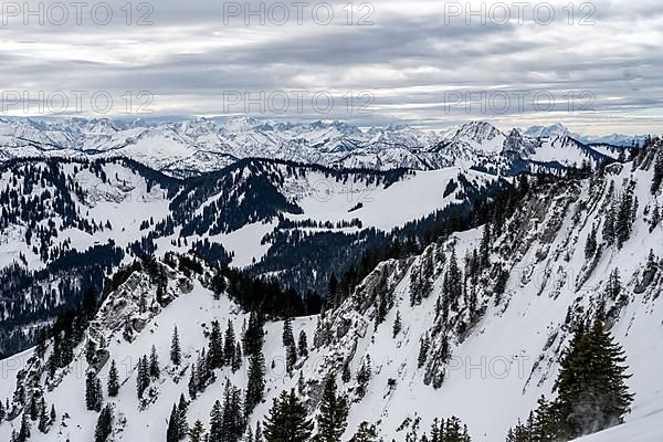 Mountains in winter, Schlierseer Berge