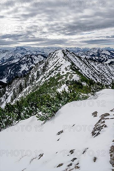 Peak of Jagerkamp, mountains in winter