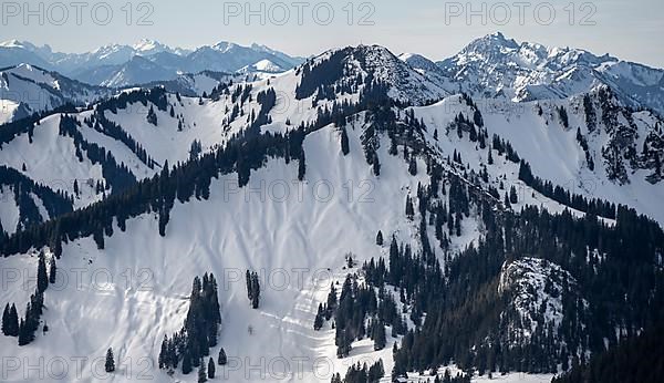 Mountains in winter, Schlierseer Berge